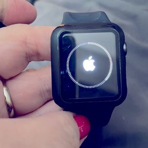 Apple Watch, Series 3, 38mm. Black band